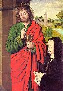 Master of Moulins Anne of France presented by Saint John the Evangelist painting